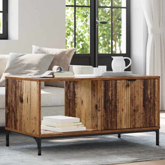 vidaXL Kaffebord Gammelt tre 90 x 49 x 46 cm Konstruert tre