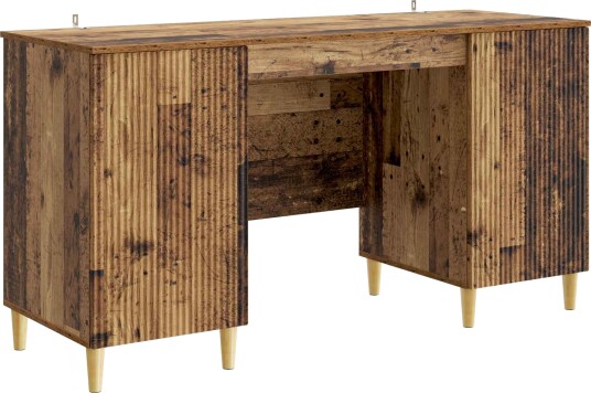 vidaXL Skrivebord Gammelt tre 142,5 x 50 x 75 cm Konstruert tre