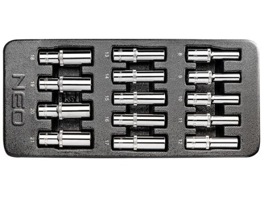 Sockets 1/2", 8-21 Mm, Set Of 14, Insert