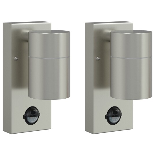  Utendørs Vegglamper 2 Pcs Sølv 6.5 X 10.5 16cm