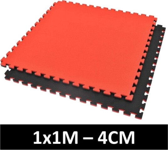 Treningsmatte med sikkerhetssertifikat   1x1m Puzzle   Tatami 4cm
