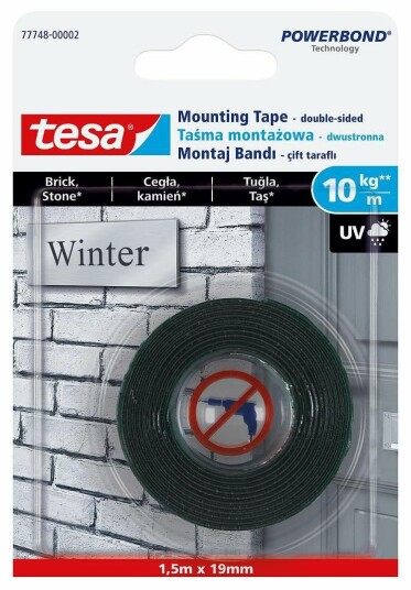 Tesa Monteringstape Utendørs 77748 1,5m x 19mm Tesa Monteringstape Utendørs 77748 1,5m x 19mm