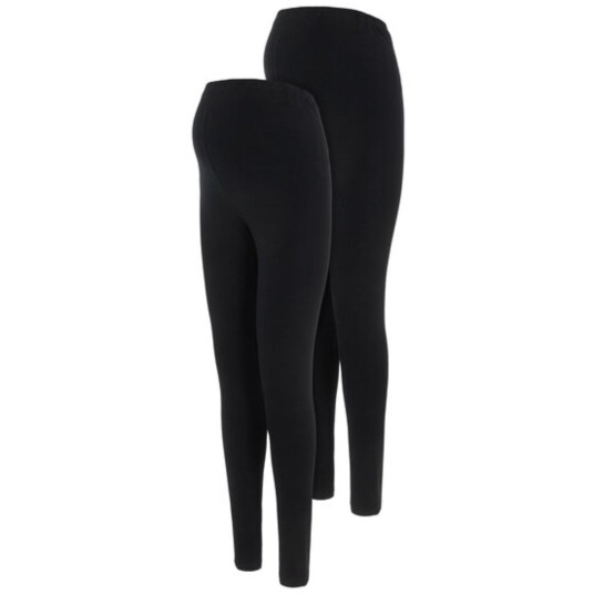Mama;licious Black Emma Long Leggings 2-pack Noos XS Mama;licious Black Emma Long Leggings 2-pack Noos XS