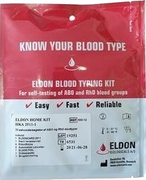 Eldon Biologicals A/S Blodtype Test Eldoncard Eldon Biologicals A/S Blodtype Test Eldoncard