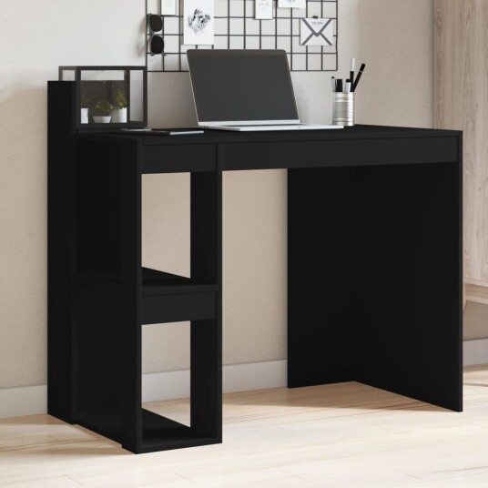 Skrivebord svart 103,5x56,5x94 cm konstruert tre