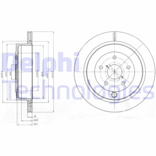 Bremseskive DELPHI BG4267