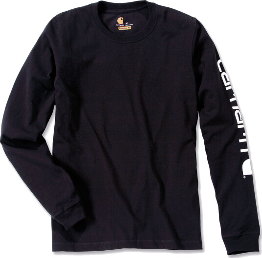 Carhartt Logo Langermet S Svart Carhartt Logo Langermet S Svart