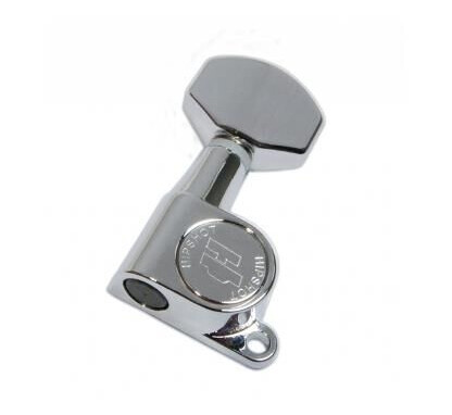 Hipshot Classic Closed Guitar Tuning Machine - Bass Side Svart Left Chrome