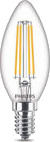 E14 Philips LED Classic E14 LED-lyspærer 6.5W (60W) (Lys, Klart) E14 Philips LED Classic E14 LED-lyspærer 6.5W (60W) (Lys, Klart)