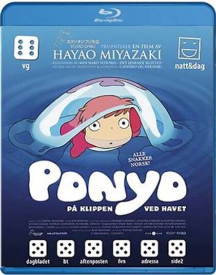 Ponyo På Klippen Ved Havet BluRay