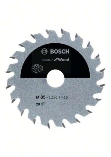 Bosch 85 mm Standard For Wood Sirkelsagblad med 20 Tenner for Batteridrevne Sager Bosch 85 mm Standard For Wood Sirkelsagblad med 20 Tenner for Batteridrevne Sager