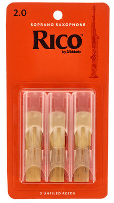 DAddario Woodwinds Rico Soprano Sax 2.0 - 3-Pack