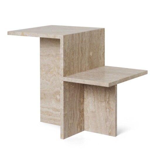 ferm LIVING Distinct sidebord 59,5x35x50 cm Travertine