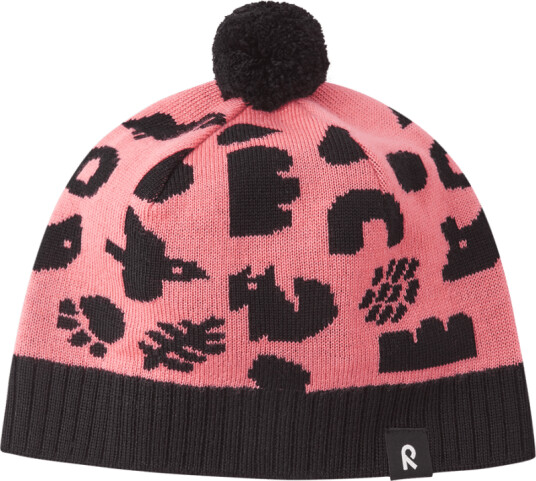Reima Kids' Beanie Kuviot 48-50, Pink Coral Reima Kids' Beanie Kuviot 48-50, Pink Coral