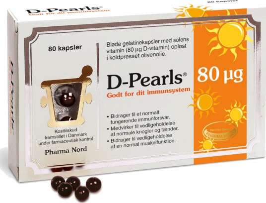 Pharma Nord Bio-D-Pearls D-vitamin 80 mcg 80 Kapslar