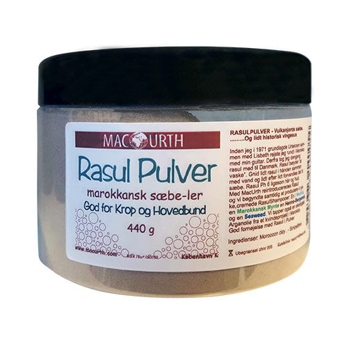 MacUrth Rasul Pulver Marokkansk Såpeleire 440g MacUrth Rasul Pulver Marokkansk Såpeleire 440g