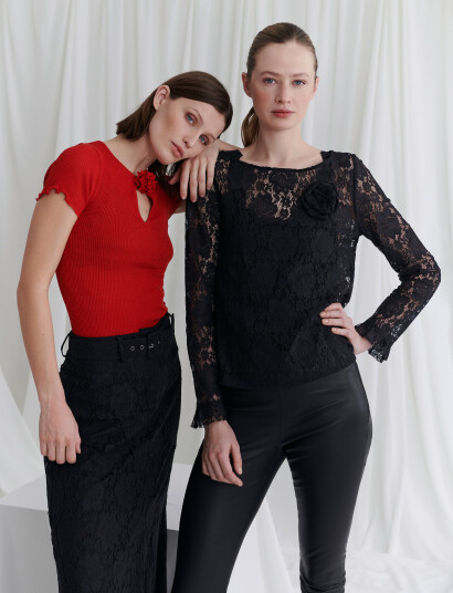 Rosemunde Rwdelilah Ls Top - Black - 36