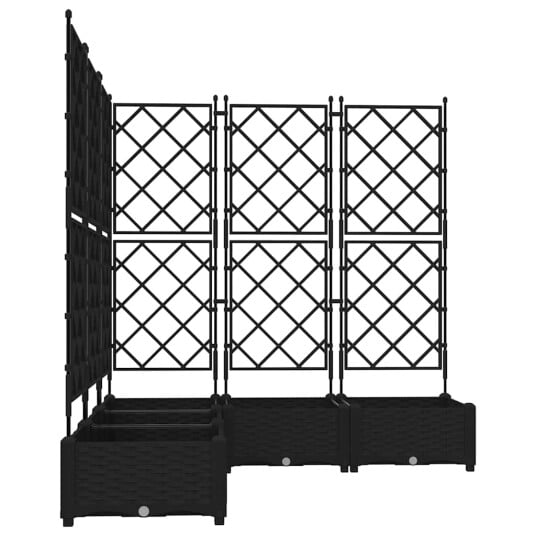 Plantekasse med spalje 5 stk Svart 120x120x125.5 cm Plantekasse med spalje 5 stk Svart 120x120x125.5 cm