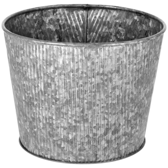. Blomsterkasse Nevis; 22.5x18 cm (ØxH); Metall antikk