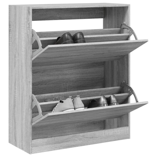  Skoskap grå sonoma 80x34x96,5 cm konstruert tre 8721012382077