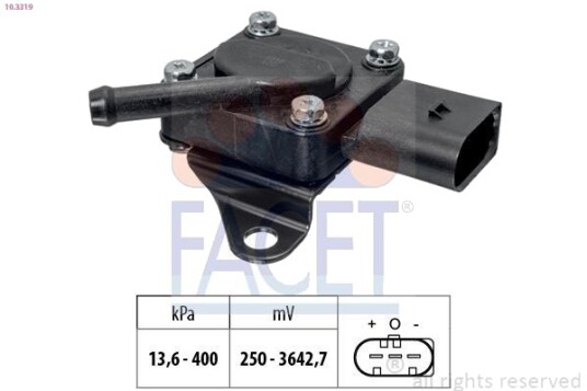 FACET 10.3319 Sensor, avgasstrykk