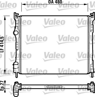 Radiator VALEO 732737 Radiator VALEO 732737