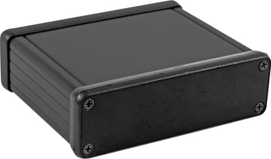 Hammond Electronics 1455L801BK 80 × 103 × 31 mm Aluminium Sort Anodisert Kabinett