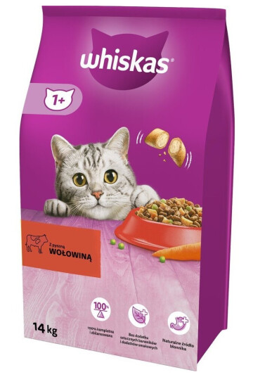?Whiskas 5900951014345 Voksen Alle Hunderaser Storfekjøtt 14 kg