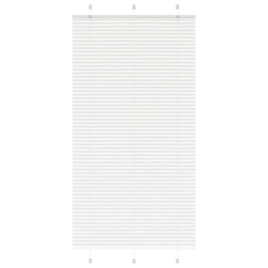 plisségardin Hvit 105x200 cm Stoff Bredde 104,4 Polyester