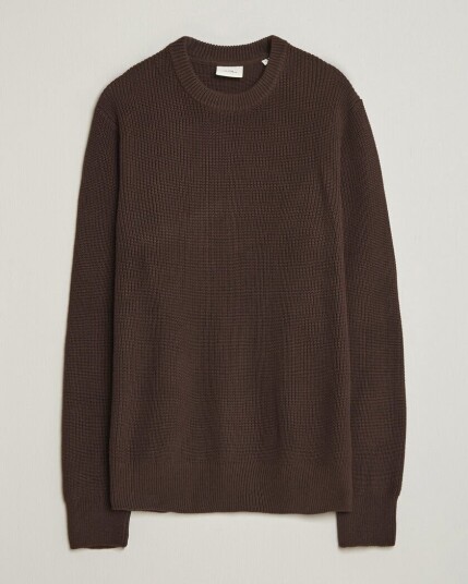 Les Deux Rib Crewneck Knit Molé Brown Les Deux Rib Crewneck Knit Molé Brown