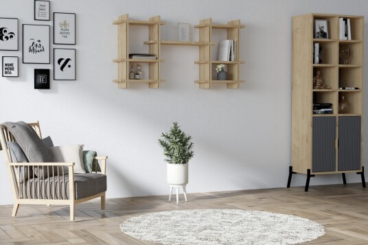 Vegghylle Zakkum 117x60 cm Blå