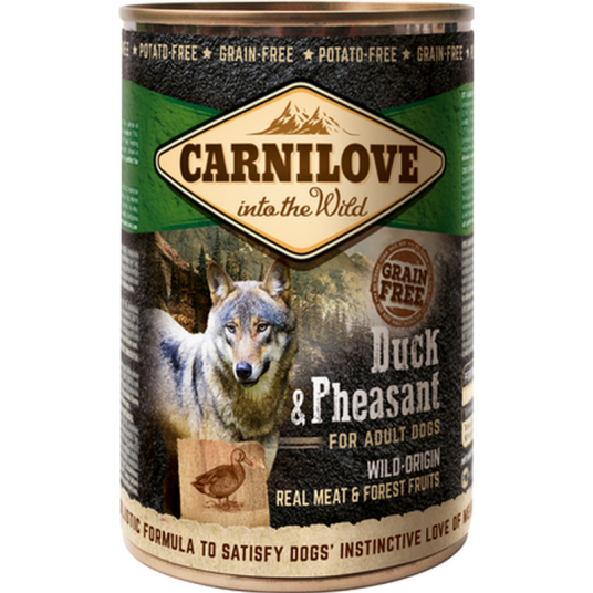 Dog Wild Meat Duck & Pheasant 400 G X 6 Stk. Hund Våtfôr Carnilove