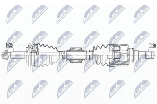 Nty Drivaksel NTY NPW TY 185