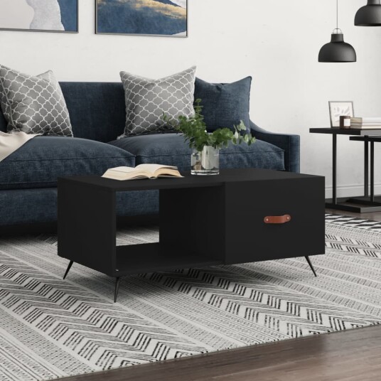 Salongbord svart 90x50x40 cm konstruert tre 8720845441012