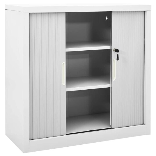 vidaXL Skap med skyvedør 90x40x90 cm stål grå