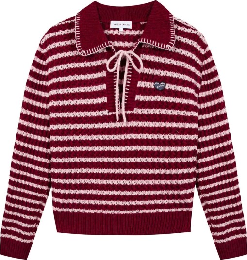Maison Labiche Sibelle Mini Patch Coeur Burgundy S Maison Labiche Sibelle Mini Patch Coeur Burgundy S