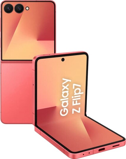 Samsung Galaxy Z Flip7 5G 12GB RAM 512GB Coral Rød Mobiltelefon Samsung Galaxy Z Flip7 5G 12GB RAM 512GB Coral Rød Mobiltelefon