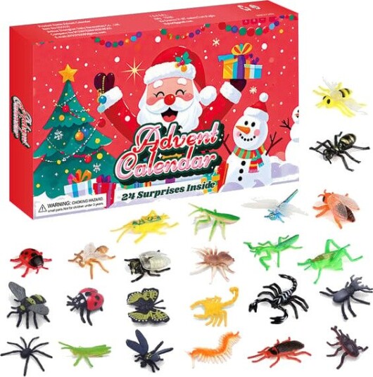 Adventskalender juleblindboks insekter edderkopper sommerfugler skorpioner