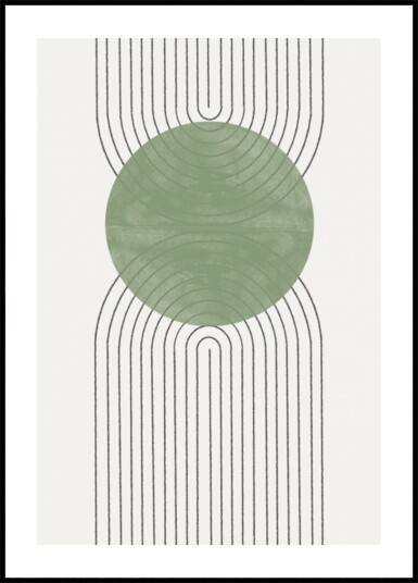 Green Harmony Flow Plakat / 70x100