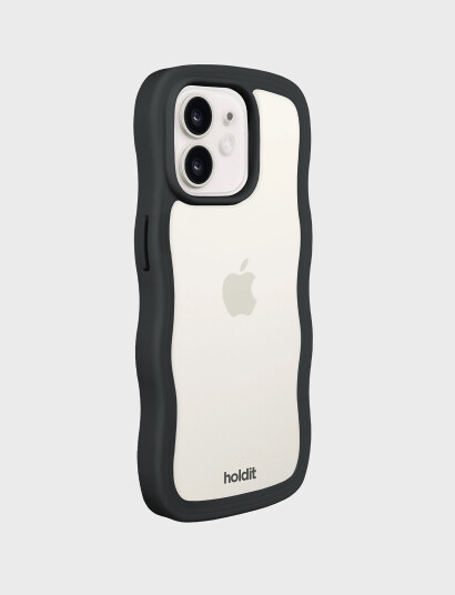 Holdit Wavy Case Black/Transparent - Black - IPHONE 12-12PRO
