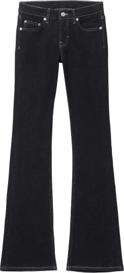 Weekday Luna Low Rise Skinny Bootcut Jeans   BLUE RINSE   29 x 32