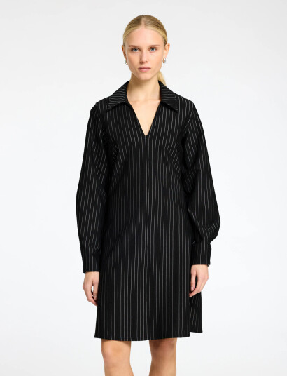 Selected Slfpennie Ls Short Dress - Black - S