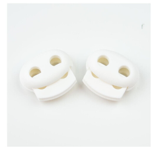 Stor dobbel snorstopper Hvit, 25mm Stor dobbel snorstopper Hvit, 25mm