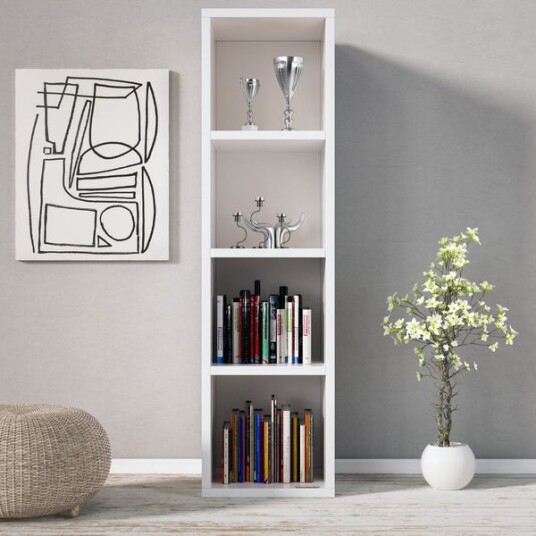 Bokhylle Skylar 4 hyller - 106x30x30 cm