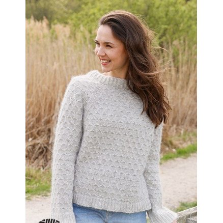 Northern Mermaid Sweater by DROPS Design Genser Strikkeoppskrift str XS S XXXL