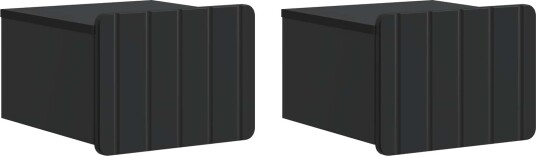 Vegghengt Nattbord 2 pcs Svart 33 x 34,5 x 24 cm Konstruert tre