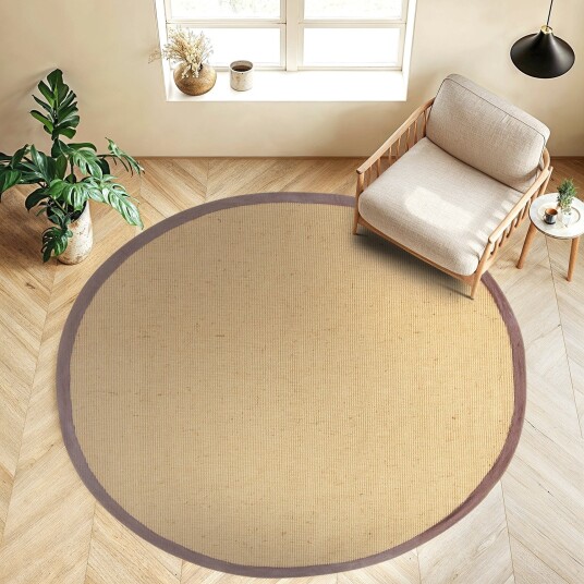 Runde tepper sisal Agave natur/brun Størrelse: Ø 200 cm Runde tepper sisal Agave natur/brun Størrelse: Ø 200 cm