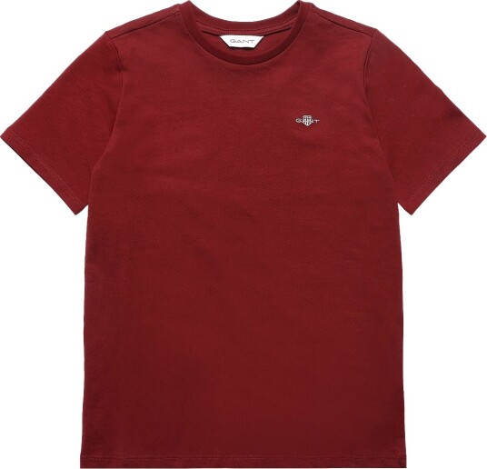 Gant Kids Shield Ss T Shirt Burgundy 140
