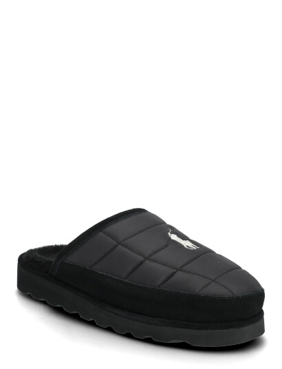 Polo Ralph Lauren Reade Suede-Trim Quilted Scuff Slipper - Black - 41 Polo Ralph Lauren Reade Suede-Trim Quilted Scuff Slipper - Black - 41