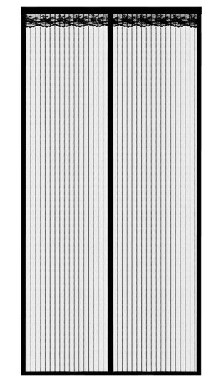 INF Myggnett med magnetlukking for dør 100 x 220 cm, sort